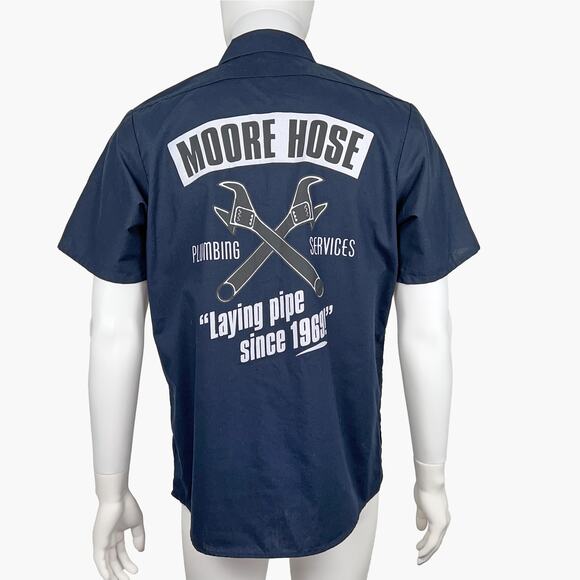 Spirit Other - SPIRIT Suggestive "Moore Hose" Mechanics Button-Up Workshirt (Blue | Large)